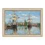 Quadro Decorativo Pintura "Barcos no Sena em Ruão" de Claude Monet