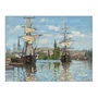 Quadro Decorativo Pintura "Barcos no Sena em Ruão" de Claude Monet