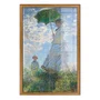 Quadro Decorativo Pintura "Mulher Com um Guarda-Sol – Madame Monet e seu Filho" de Claude Monet