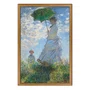 Quadro Decorativo Pintura "Mulher Com um Guarda-Sol – Madame Monet e seu Filho" de Claude Monet