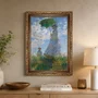 Quadro Decorativo Pintura "Mulher Com um Guarda-Sol – Madame Monet e seu Filho" de Claude Monet