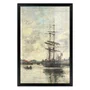 Quadro Decorativo Pintura "Navio no Touques" de Eugène Boudin