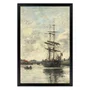 Quadro Decorativo Pintura "Navio no Touques" de Eugène Boudin