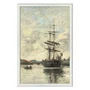 Quadro Decorativo Pintura "Navio no Touques" de Eugène Boudin