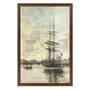 Quadro Decorativo Pintura "Navio no Touques" de Eugène Boudin