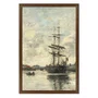 Quadro Decorativo Pintura "Navio no Touques" de Eugène Boudin