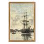 Quadro Decorativo Pintura "Navio no Touques" de Eugène Boudin