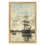 Quadro Decorativo Pintura "Navio no Touques" de Eugène Boudin
