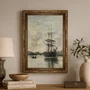 Quadro Decorativo Pintura "Navio no Touques" de Eugène Boudin