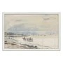 Quadro Decorativo Pintura "Carrinho na Praia de Etretat" de Johan Barthold Jongkind