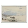 Quadro Decorativo Pintura "Carrinho na Praia de Etretat" de Johan Barthold Jongkind