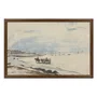 Quadro Decorativo Pintura "Carrinho na Praia de Etretat" de Johan Barthold Jongkind