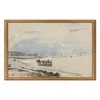 Quadro Decorativo Pintura "Carrinho na Praia de Etretat" de Johan Barthold Jongkind