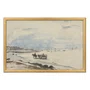 Quadro Decorativo Pintura "Carrinho na Praia de Etretat" de Johan Barthold Jongkind