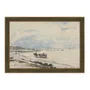 Quadro Decorativo Pintura "Carrinho na Praia de Etretat" de Johan Barthold Jongkind