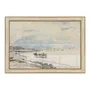 Quadro Decorativo Pintura "Carrinho na Praia de Etretat" de Johan Barthold Jongkind