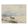 Quadro Decorativo Pintura "Carrinho na Praia de Etretat" de Johan Barthold Jongkind