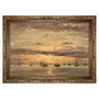 Quadro Decorativo Pintura "Pôr do sol em Scheveningen" de Hendrik Willem Mesdag