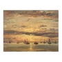 Quadro Decorativo Pintura "Pôr do sol em Scheveningen" de Hendrik Willem Mesdag
