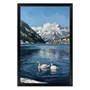 Quadro Decorativo Pintura Lago Alpino
