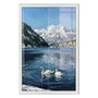 Quadro Decorativo Pintura Lago Alpino