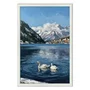 Quadro Decorativo Pintura Lago Alpino