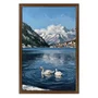 Quadro Decorativo Pintura Lago Alpino