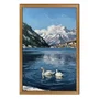 Quadro Decorativo Pintura Lago Alpino