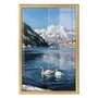 Quadro Decorativo Pintura Lago Alpino