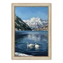 Quadro Decorativo Pintura Lago Alpino