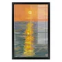 Quadro Decorativo Pintura Pôr do Sol no Mar Estilo Modern Heritage