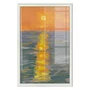 Quadro Decorativo Pintura Pôr do Sol no Mar Estilo Modern Heritage