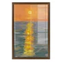 Quadro Decorativo Pintura Pôr do Sol no Mar Estilo Modern Heritage