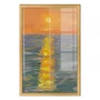 Quadro Decorativo Pintura Pôr do Sol no Mar Estilo Modern Heritage