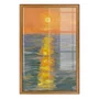 Quadro Decorativo Pintura Pôr do Sol no Mar Estilo Modern Heritage