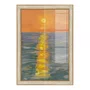 Quadro Decorativo Pintura Pôr do Sol no Mar Estilo Modern Heritage