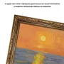 Quadro Decorativo Pintura Pôr do Sol no Mar Estilo Modern Heritage