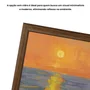 Quadro Decorativo Pintura Pôr do Sol no Mar Estilo Modern Heritage