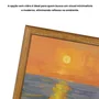 Quadro Decorativo Pintura Pôr do Sol no Mar Estilo Modern Heritage
