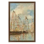Quadro Decorativo Pintura "Porto de Iates de Trouville-Deauville" de Eugène Boudin
