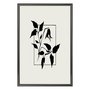 Quadro Decorativo Ramo Com Flores Minimalistas Estilo Japandi