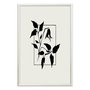 Quadro Decorativo Ramo Com Flores Minimalistas Estilo Japandi