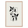 Quadro Decorativo Ramo Com Flores Minimalistas Estilo Japandi