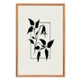 Quadro Decorativo Ramo Com Flores Minimalistas Estilo Japandi