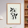 Quadro Decorativo Ramo Com Flores Minimalistas Estilo Japandi