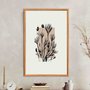 Quadro Decorativo Ramo De Flores Botânica Estilo Japandi