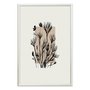 Quadro Decorativo Ramo De Flores Botânica Estilo Japandi