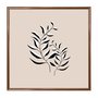 Quadro Decorativo Ramo de Folhas Minimalista Estilo Japandi
