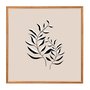 Quadro Decorativo Ramo de Folhas Minimalista Estilo Japandi