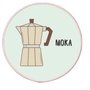 Quadro Decorativo Redondo Café Moka com Moldura Filete Flexível